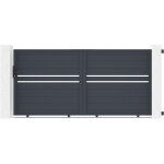 Casanoov - portail coulissant 3m cimone h. 140 aluminium gris