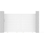 Portail coulissant 3m eiger h. 180cm aluminium blanc