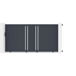 Casanoov - portail coulissant 3m giona h. 180 aluminium gris