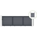 Casanoov - portail coulissant 4, 5m vogel h. 140cm alu + portillon vogel h140 gris