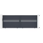 Casanoov - portail coulissant 4m cimone h. 140 aluminium gris