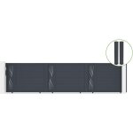 Portail coulissant 4m veleta h. 160cm alu gris + 2 poteaux 20x20cm h. 190cm Portail coulissant 4m veleta h. 160cm alu gris + 2 poteaux 20x20cm h. 190cm