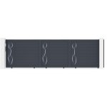 Portail coulissant 5m life h. 140 aluminium gris Portail coulissant 5m life h. 140 aluminium gris