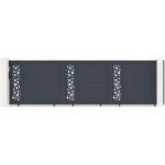 Portail coulissant 5m sunny h. 140 aluminium gris Portail coulissant 5m sunny h. 140 aluminium gris