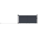 Portail coulissant aluminium persienné l416 x h180 cm anthracite - viazo Portail coulissant aluminium persienné l416 x h180 cm anthracite - viazo