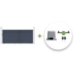 Portail coulissant motoris� 3m carpatia h. 180cm + motorisation ranger c300