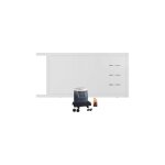 Portail coulissant lectrique pvc blanc h 160 x l 300 briancon - ouverture vers la gauche