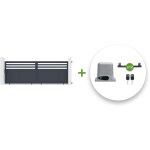 Portail coulissant motoris� 4m nevis h. 140cm + motorisation ranger c300