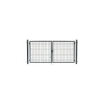 Cloture&jardin - portail grillag gris jardimalin - largeur 2m - 1, 50 mtre