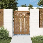 Portail de jardin 85x125 cm acier corten design de bambou - portail de jardin - porte de jardin - portillon ... Portail de jardin 85x125 cm acier corten design de bambou - portail de jardin - porte de jardin - portillon ...