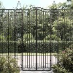 Portail de jardin noir 121x8x200 cm fer forg vidaxl