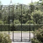 Portail de jardin noir 121x8x200 fer forgé Portail de jardin noir 121x8x200 fer forgé