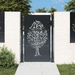 Maisonchic ? portillon en acier galvanis� anthracite 105x155cm ? syst�me verrouillable avec 3 cl�s ? ...