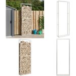 Portant de bois de chauffage 110x28x312 cm acier inoxydable - support  bois - porte - bches - rangement ...