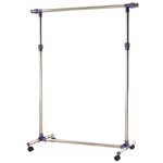 Portant robuste roulettes - hauteur r�glable - barre extensible - acier inoxydable 90 - 180cm