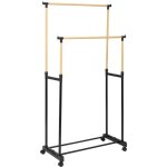 Portant  vtements double inox et plastique