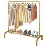 Portant � v�tements en m�tal avec support inf�rieur pour manteaux, jupes, chemises et pulls dor� 110 ...