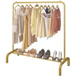 Portant  vtements en mtal avec support infrieur pour manteaux, jupes, chemises et pulls dor 110 ...