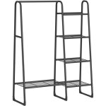 Portant à vêtement, penderie à vêtements, 5 Étagères de rangement, structure en métal, 40 x 101, 7 x ... Portant à vêtement, penderie à vêtements, 5 Étagères de rangement, structure en métal, 40 x 101, 7 x ...