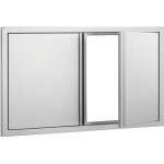 Mophorn - porte d'acc�s pour barbecue, porte de cuisine ext�rieure double 914 x 534 mm, porte encastr�e ...