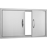 Mophorn porte d'accès double pour barbecue 915 x 533 mm, porte verticale encastrée en acier inoxydable ... Mophorn porte d'accès double pour barbecue 915 x 533 mm, porte verticale encastrée en acier inoxydable ...