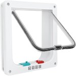 Porte pour animaux de compagnie avec 4 panneaux, comprenant une ouverture cach�e de tunnel, une porte ...