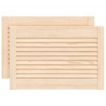 Portes d'armoire � persiennes 2 pcs 39, 5x59, 4 cm pin massif cfw74760