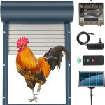 Porte automatique pour poulailler, accessoire pour poulailler � �nergie solaire avec minuterie et capteur ...