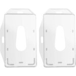 Porte badge porte carte plastique rigide transparent [lot 2] pour carte de crdit / carte identit / ...
