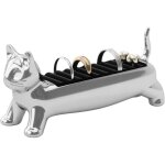 Porte - bagues en zinc en forme d'animaux chat