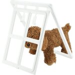 Porte battante pour chats et chiens - entr�e et sortie contr�lable avec aimant puissant - moustiquaire ...