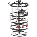 Porte - bijoux porte - bijoux � 4 niveaux, noir tournant 92 paires porte - boucles d'oreilles support ...