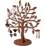 Porte bijoux et boucles d'oreilles en bois en forme d'arbre, rangement bijoux pour boucles d'oreilles, ...