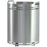 Porte - bois ronde inox d. 38 h. 52 cm. made in italy Porte - bois ronde inox d. 38 h. 52 cm. made in italy