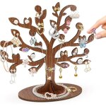 Porte boucle d'oreille arbre  bijoux en bois - porte boucles d'oreilles prsentoir?rangement bijoux ...