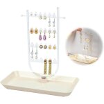Porte boucle d'oreille avec plateau, pr�sentoir � bijoux support boucle d'oreille femme pour cha�nes ...