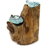 Porte - bougie double en verre molton sur bois - vendu par 1