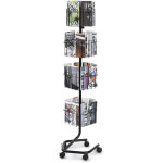 Porte - brochures pivotant a 4 niveaux et 32 emplacements , organisateur rotatif pour cartes postales, ...