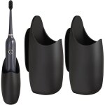 Porte - brosse � dents monobloc noir - support pour brosse � dents �lectrique, support adh�sif pour brosse ...