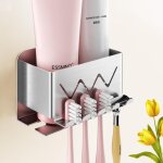 Porte brosse � dents mural, acier inoxydable support brosse a dent electrique support brosse a dent auto ...