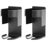 Porte - brosse � dents mural noir 2 pi�ces, support brosse � dent �lectrique sans per�age, en acier inoxydable ...