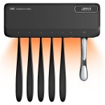 Porte - brosse � dents st�rilisateur uv, support portable 5 + 1 + 1 emplacements, support mural rechargeable ...