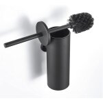 Porte - brosse de toilette noir en acier inoxydable 304, montage mural, �tanche, facile � nettoyer, adapt� ...