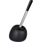 Porte brosse wc c�ramique polaris, brosse wc noire, c�ramique, 5x36x14, 5 cm, noir mat