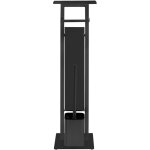 Brosse wc sur pied wenko stand wc - porte brosse debar noir inox 4 en 1 avec porte - brosse et support ...