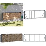 Porte - b�ches anthracite 300x45x100 cm acier galvanis� - porte - b�ches - rangement b�ches - abri � ...