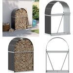 Porte - bches anthracite 80x45x120 cm acier galvanis - porte - bches - rangement bches - abri bches ...
