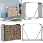Porte - bches argent 120x45x100 cm acier galvanis - porte - bches - rangement bches - abri  bches ...