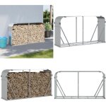 Porte - bches argent 180x45x100 cm acier galvanis - porte - bches - rangement bches - abri bches ...