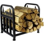 Porte - bches pour chemine, tagre  bois, panier  bois avec poignes, porte - bches pour bois de ...